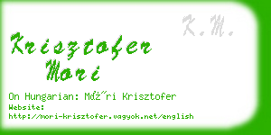 krisztofer mori business card